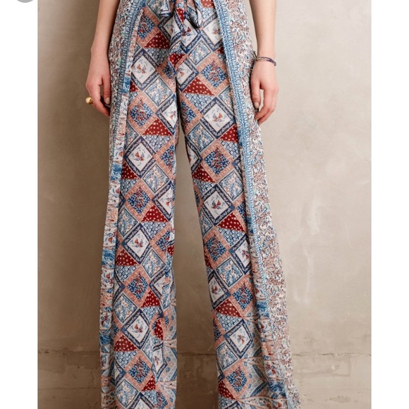 Anthropologie Pants - Anthropologie elevenses Seaflower Pants